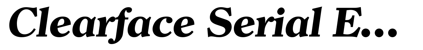 Clearface Serial ExtraBold Italic